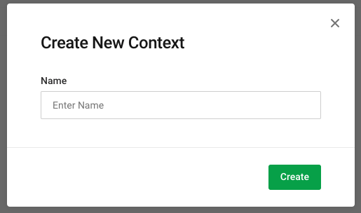 Create new context on circleCI
